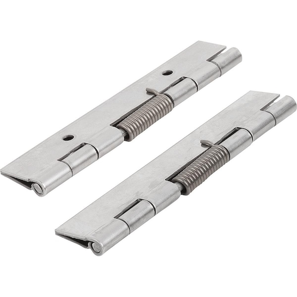 Spring Hinge Spring Closed A=40, B=120, Form:A Without Hole, Aluminum Bright